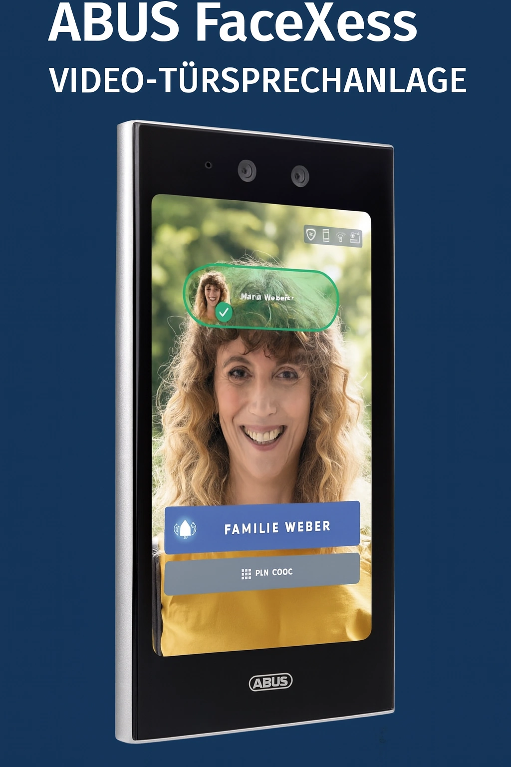 ABUS FaceXess Türsprechanlage – Gesichtserkennung & Touchdisplay