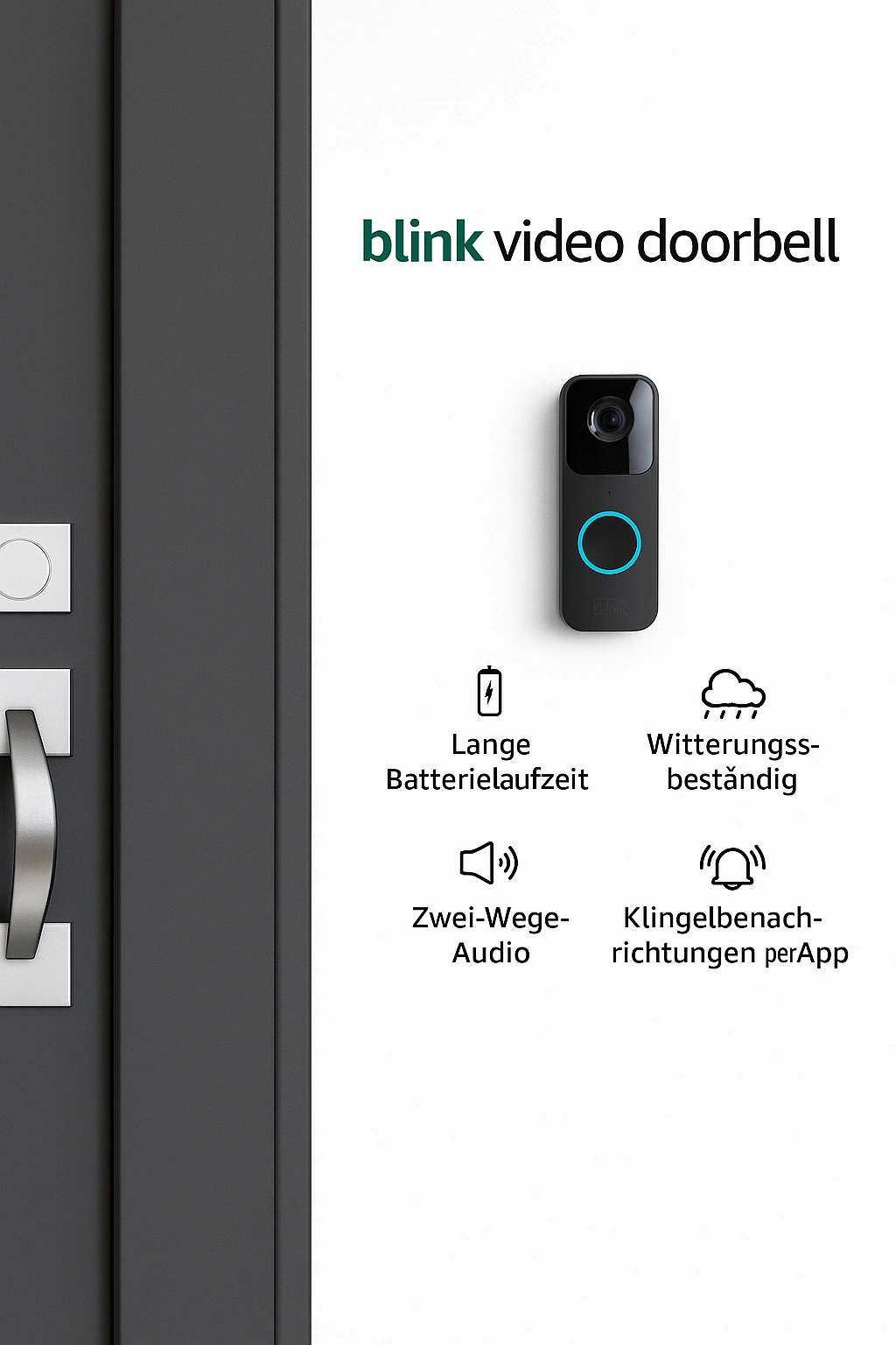 Blink Video Doorbell – Kabellose Türklingel mit HD-Video & Alexa