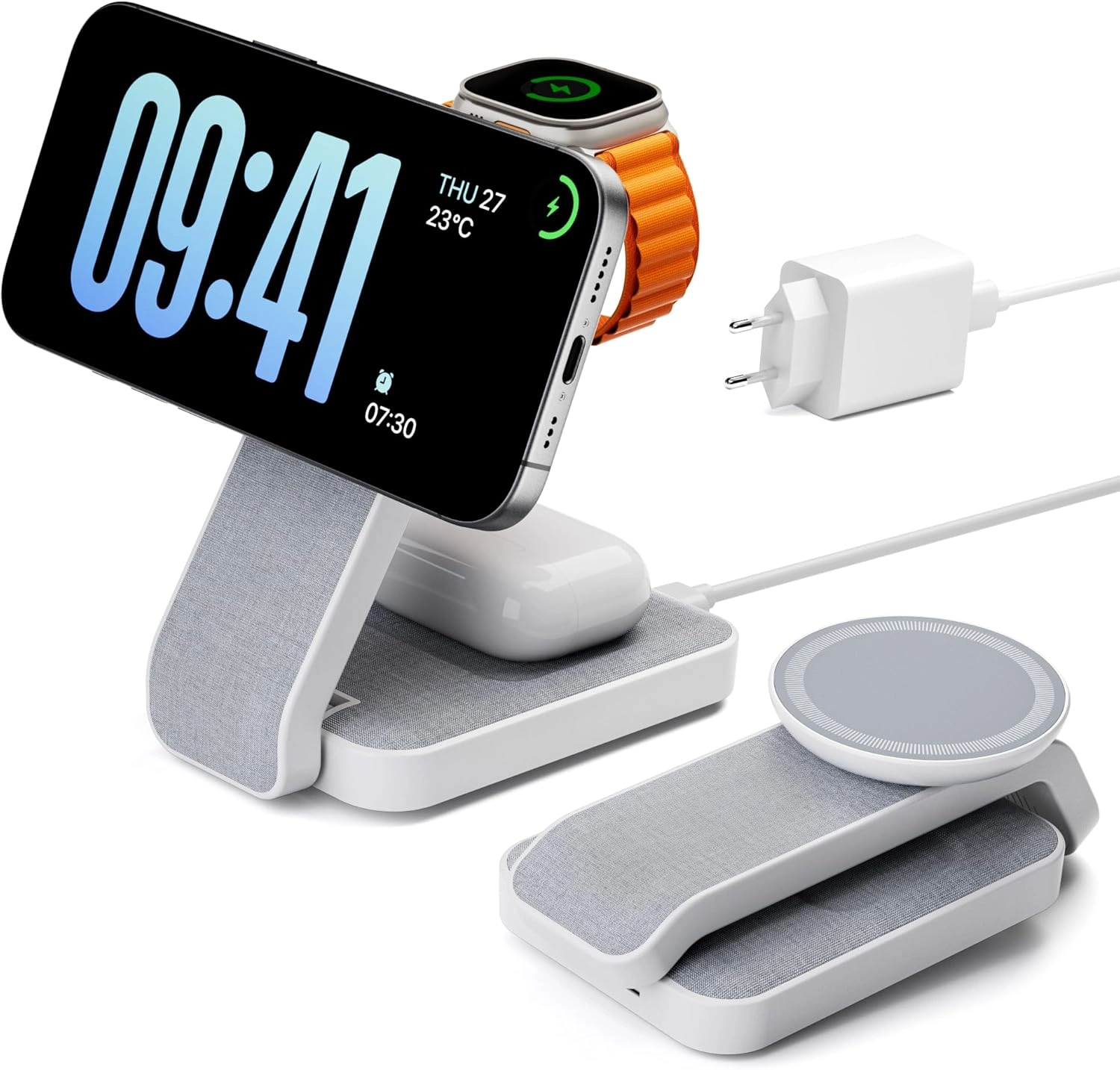 Eazpower 3-in-1 MagSafe Ladestation mit Nachtlicht