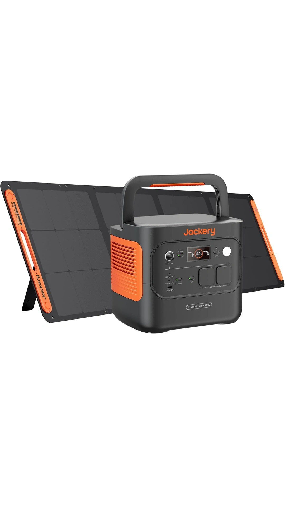 Jackery Explorer 2000 v2 + 200 W Solarpanel
