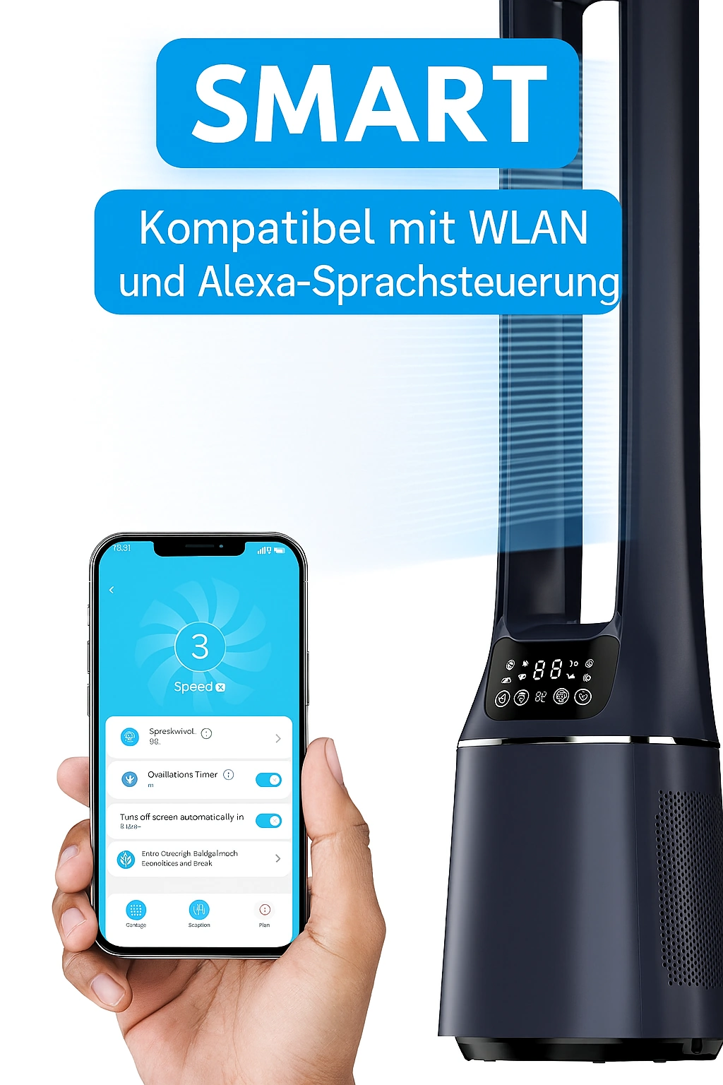 Midea MFP-120i – Mobiles Klimagerät 12.000 BTU mit App-Steuerung