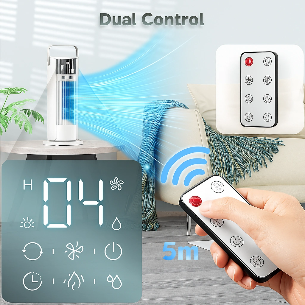 Mobiles Klimagerät mit Fernbedienung – Kompakt & bedienfreundlich