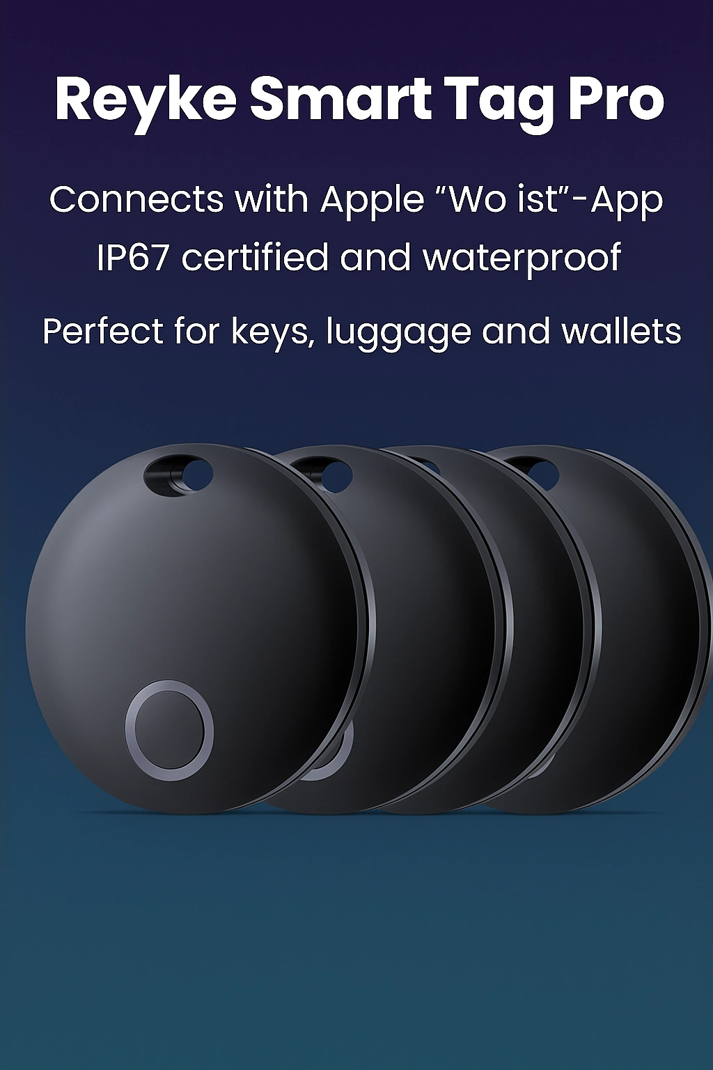 Reyke Smart Tag Pro – Bluetooth-Tracker für Schlüssel, Gepäck & mehr