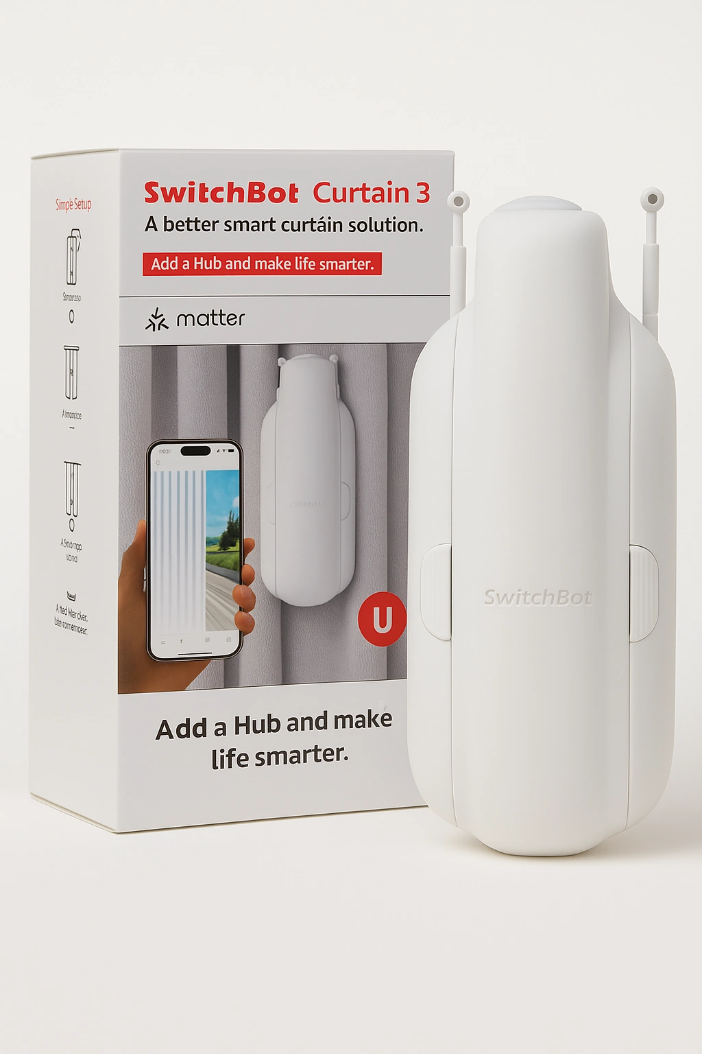 SwitchBot Curtain 3 – Automatischer Vorhangöffner mit App-Steuerung